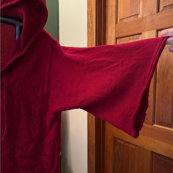 Women's Red Hooded Sweater - Picture 2 of 8
